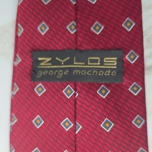 Zylos Red Diamond Pattern Men's Tie